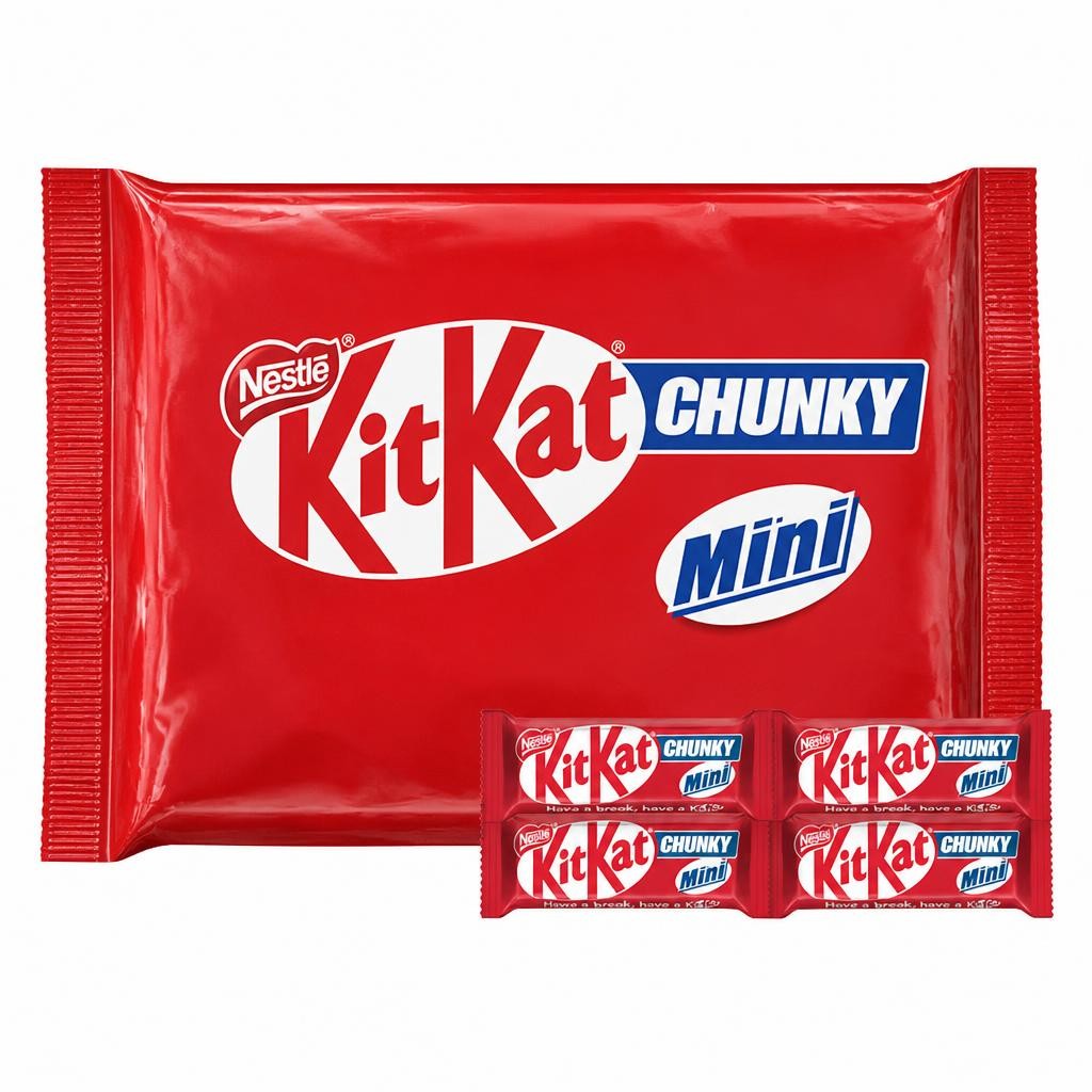 KitKat Chunky Mini Milk Chocolate Bars 12 Pack Multipack 194g