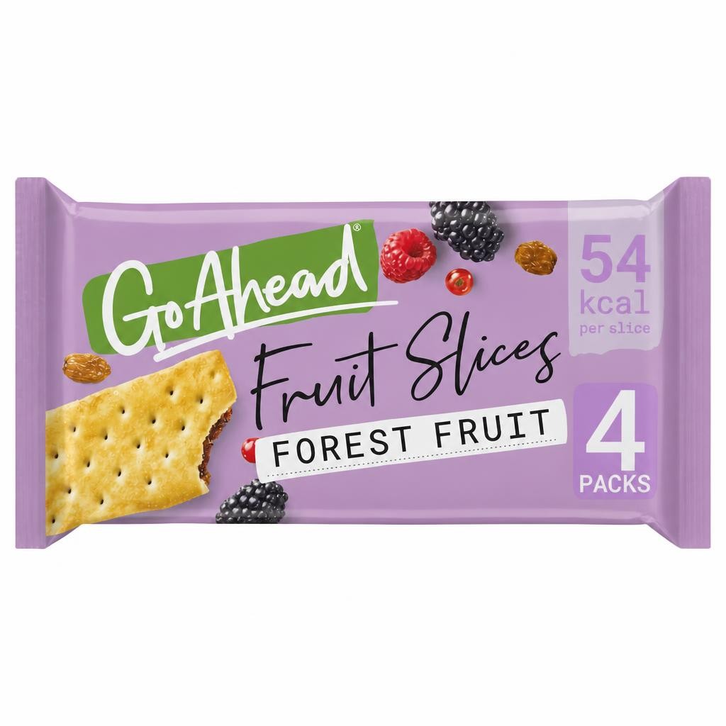 Go Ahead Forest Fruit Crispy Fruit Slices Snack Bars Multipack 4 x 43.6g