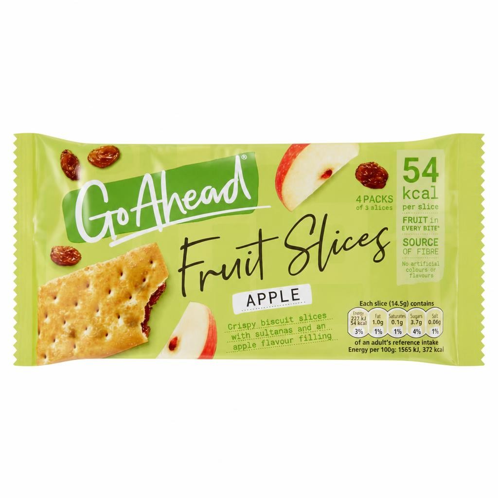 Go Ahead Apple Crispy Fruit Slices Snack Bars Multipack 4 x 43.6g
