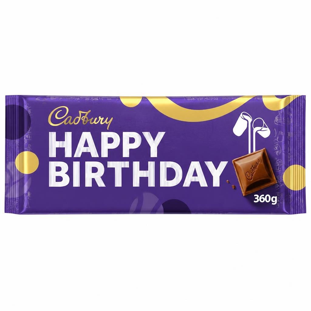 Cadbury Happy Birthday Dairy Milk Chocolate Bar 360g