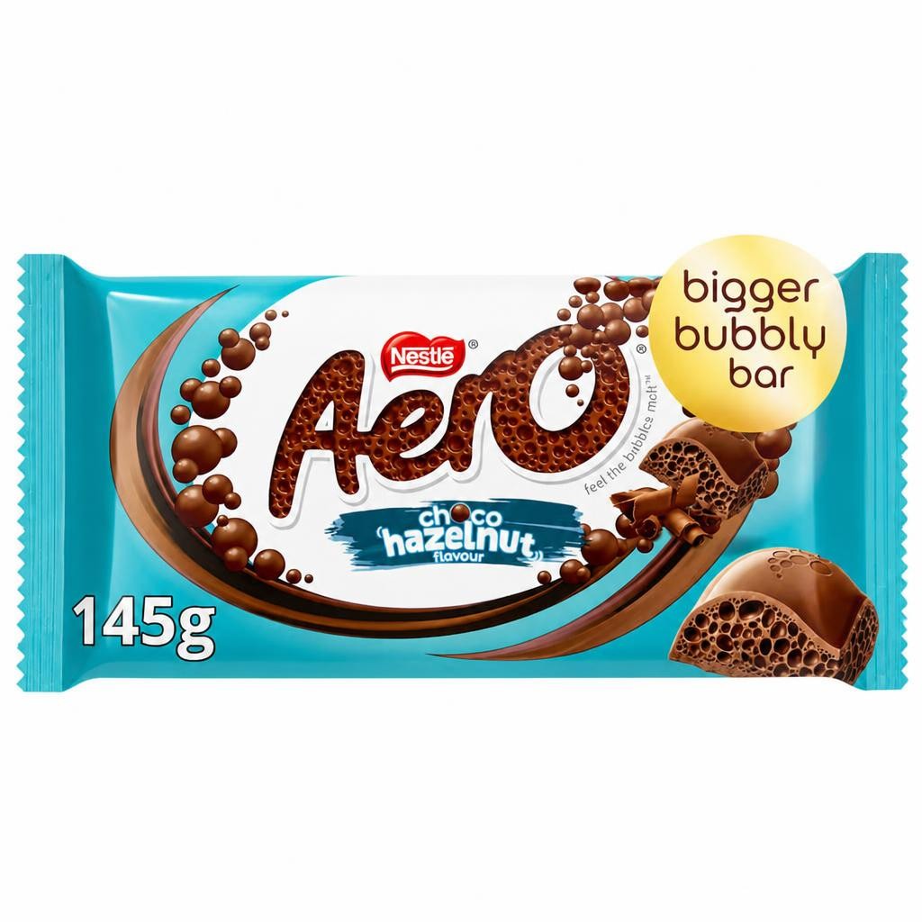 Aero Hazelnut Chocolate Sharing Bar 145g