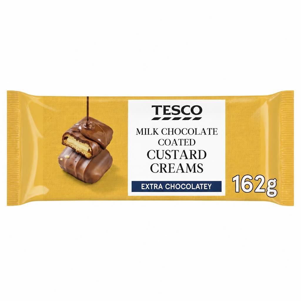 Tesco Milk Chocolate Coated Custard Creams 162g