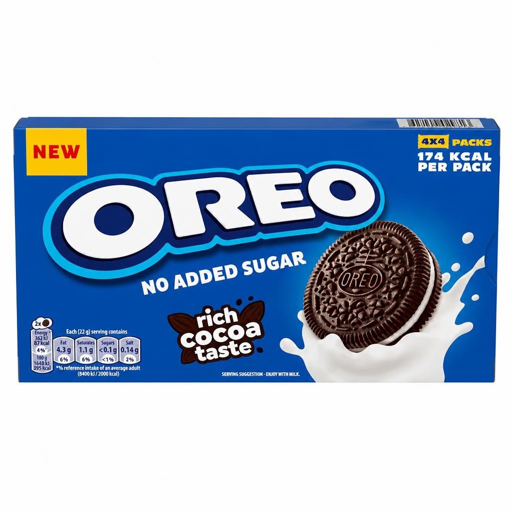 OREO No Added Sugar Vanilla Cookie Sandwich Biscuits 176g
