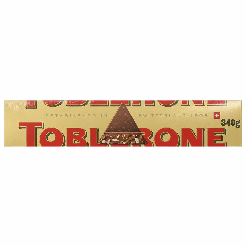 TOBLERONE MILK CHOCOLATE WITH HONEY & ALMOND NOUGAT 340g