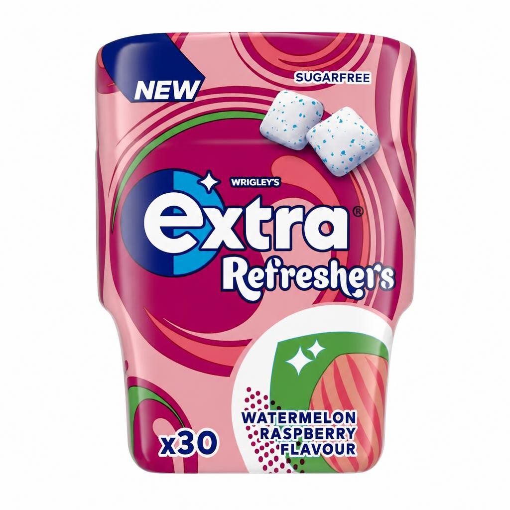 Wrigley's Extra Refreshers Watermelon Raspberry Sugar Free Chewing Gum 30 pieces 67g