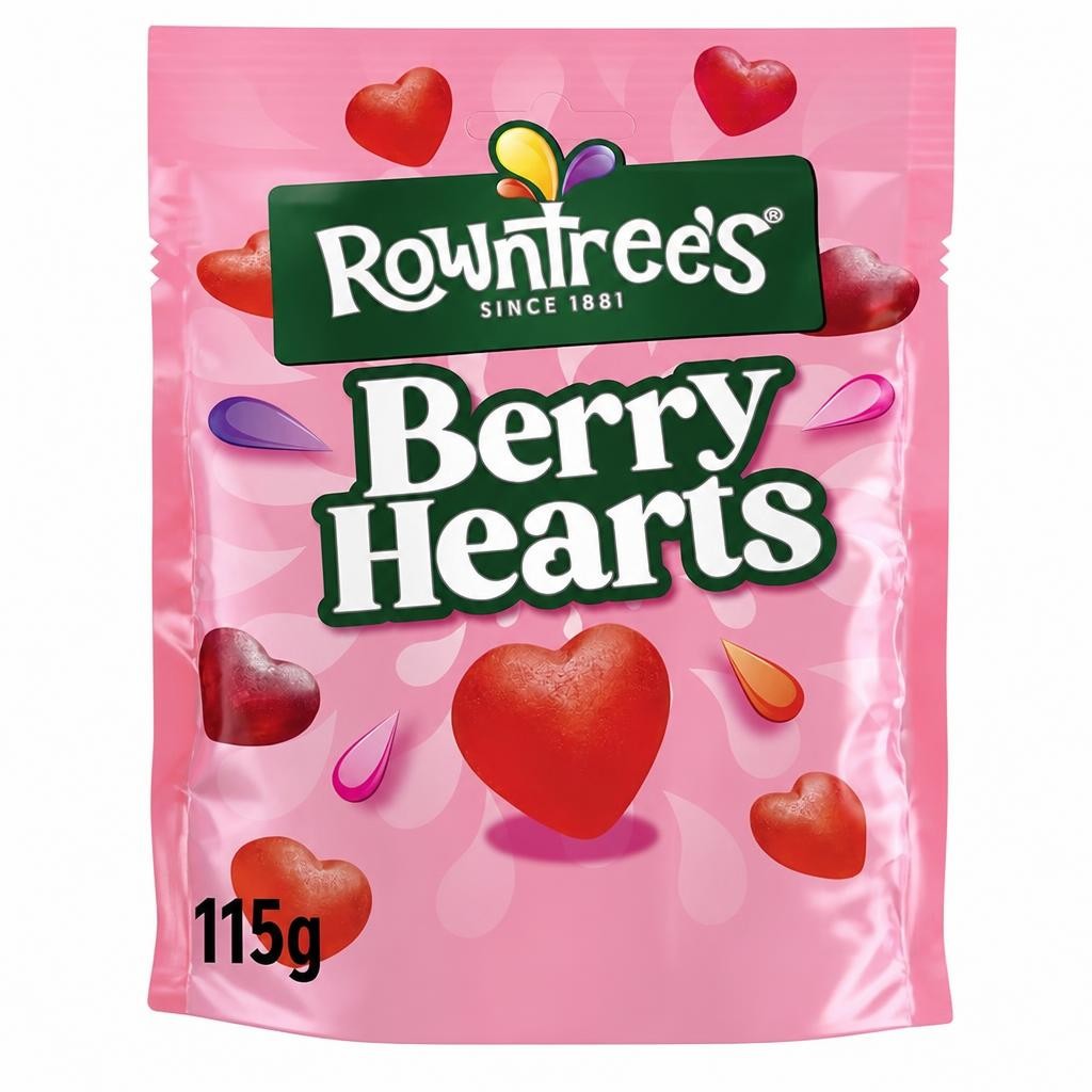 Rowntree's Berry Hearts Sweets Sharing Bag 115g