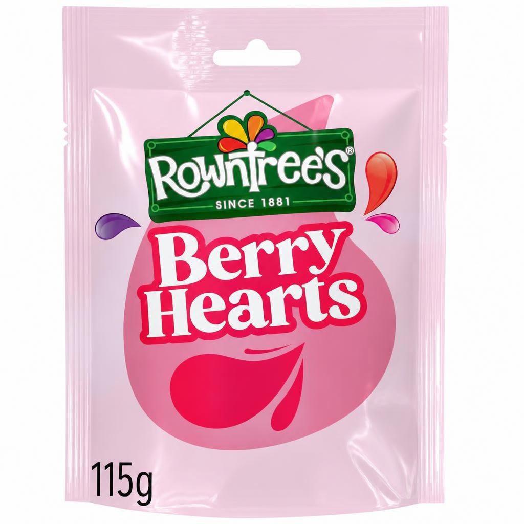 Rowntree's Berry Hearts Sweets Sharing Bag 115g