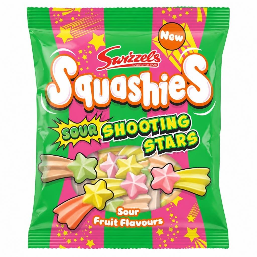 Swizzels Squashies Sour Shooting stars 100g