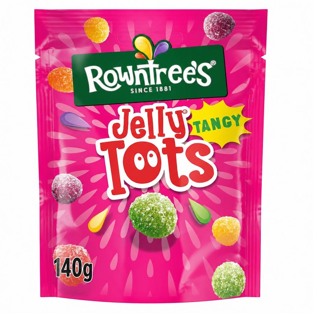 ROWNTREES Jelly Tots Tangy Sweets Sharing Bag 140g