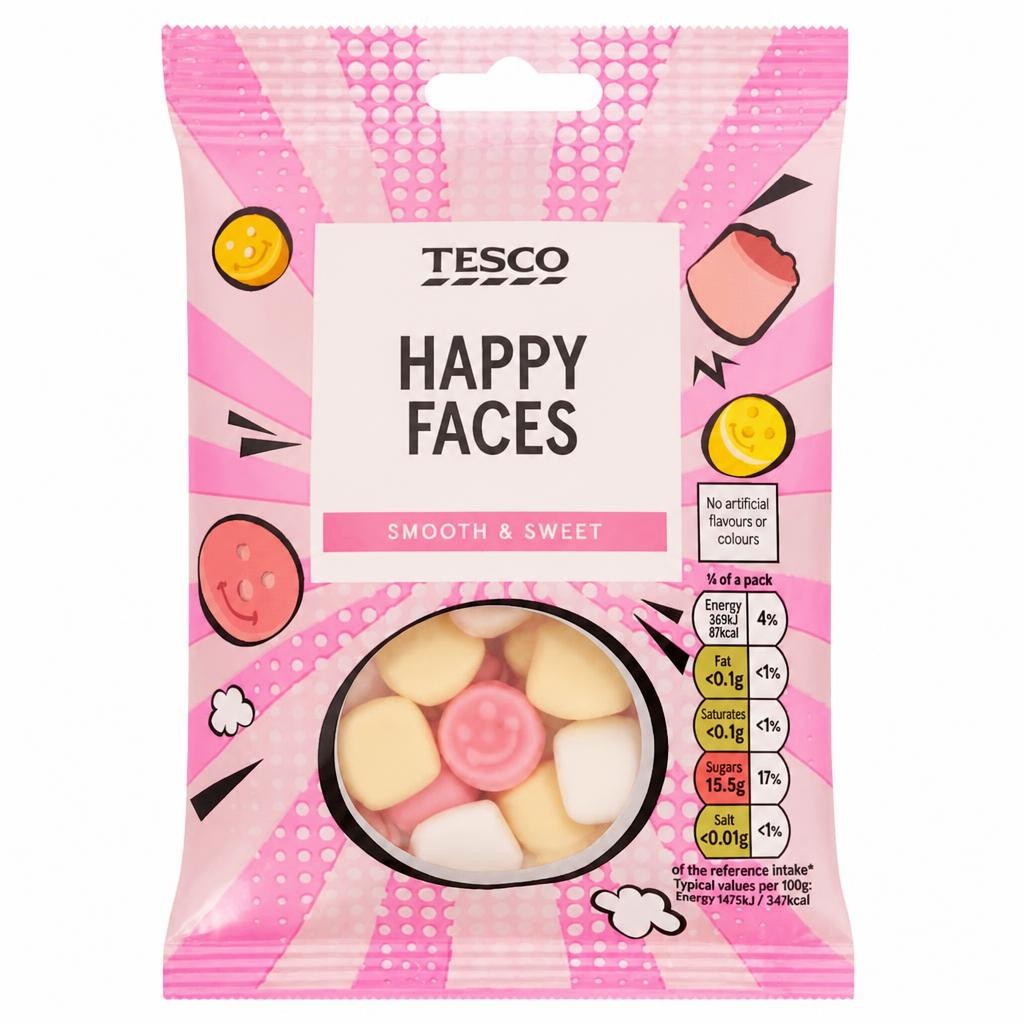 Tesco Happy Faces 100g