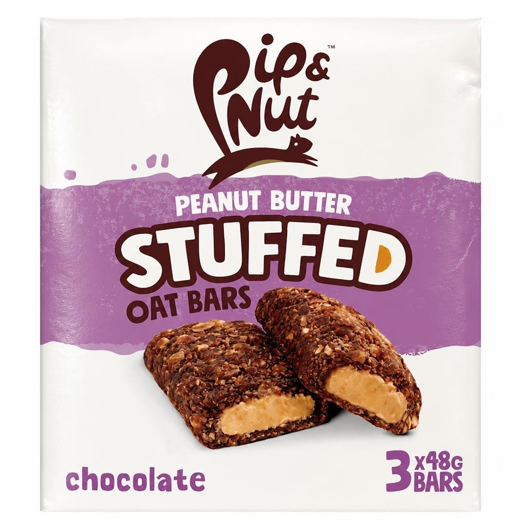 Pip & Nut Peanut Butter Stuffed Oat Bars - Chocolate 3 x 48g