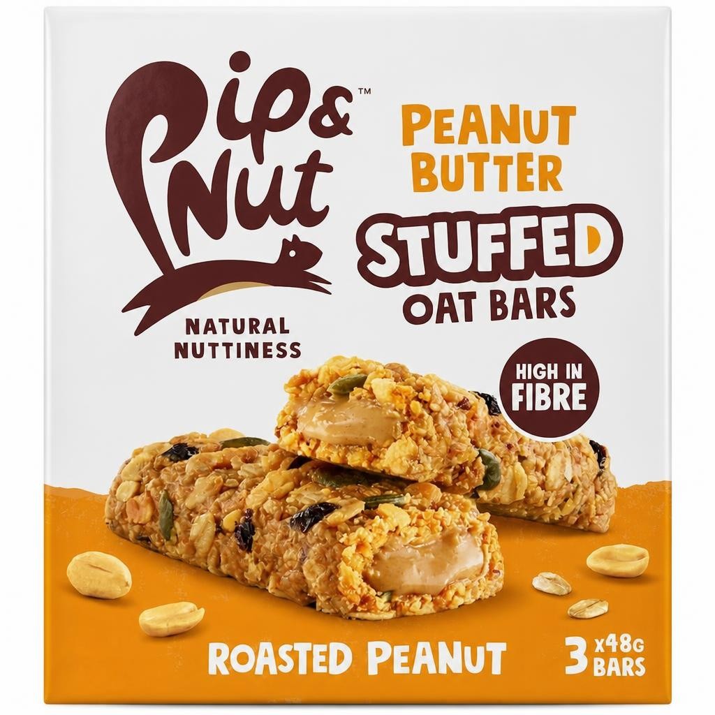 Pip & Nut Peanut Butter Stuffed Oat Bars - Original 3 x 48g