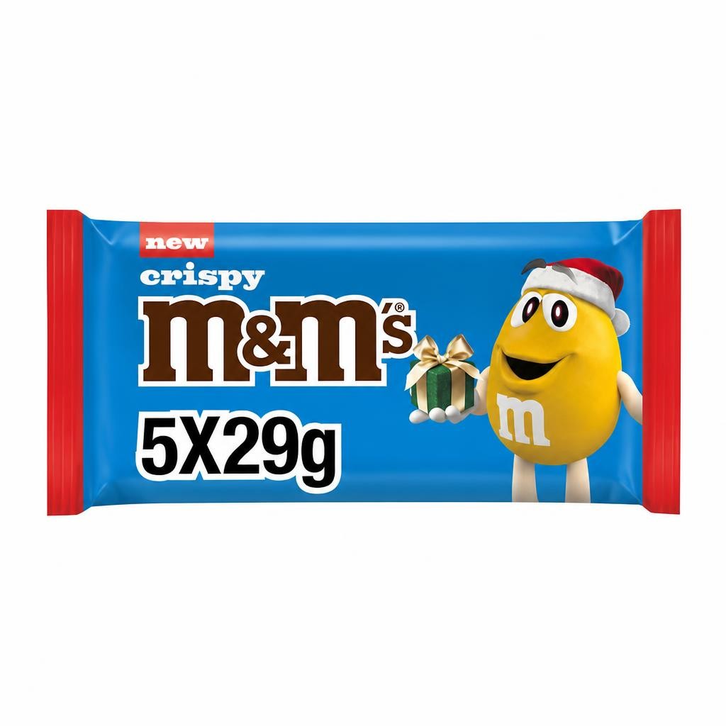 M&M's Crispy Milk Chocolate Santa 5 x 29g
