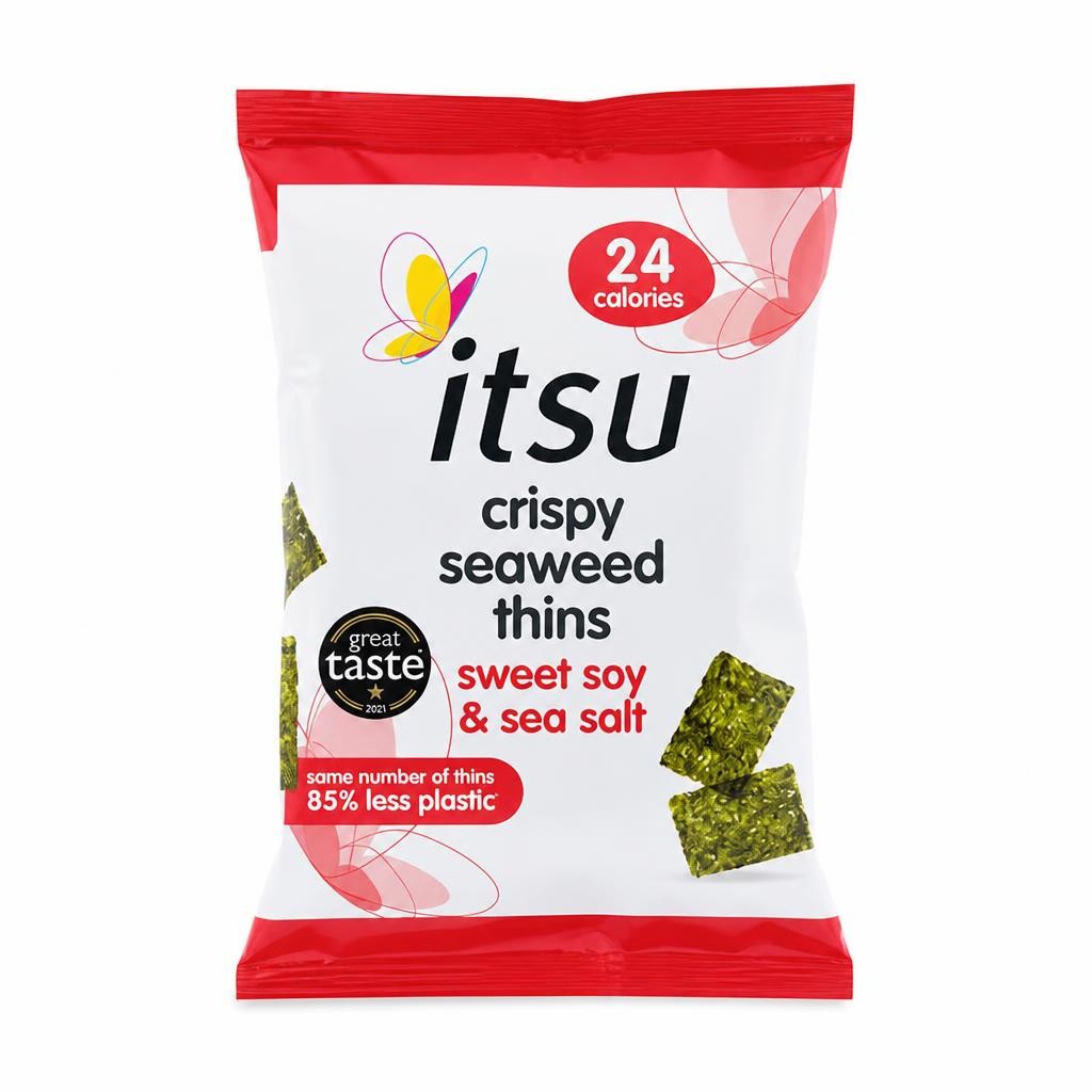 Itsu Seaweed Sweet Soy & Sea Salt Thins 4 X 5G