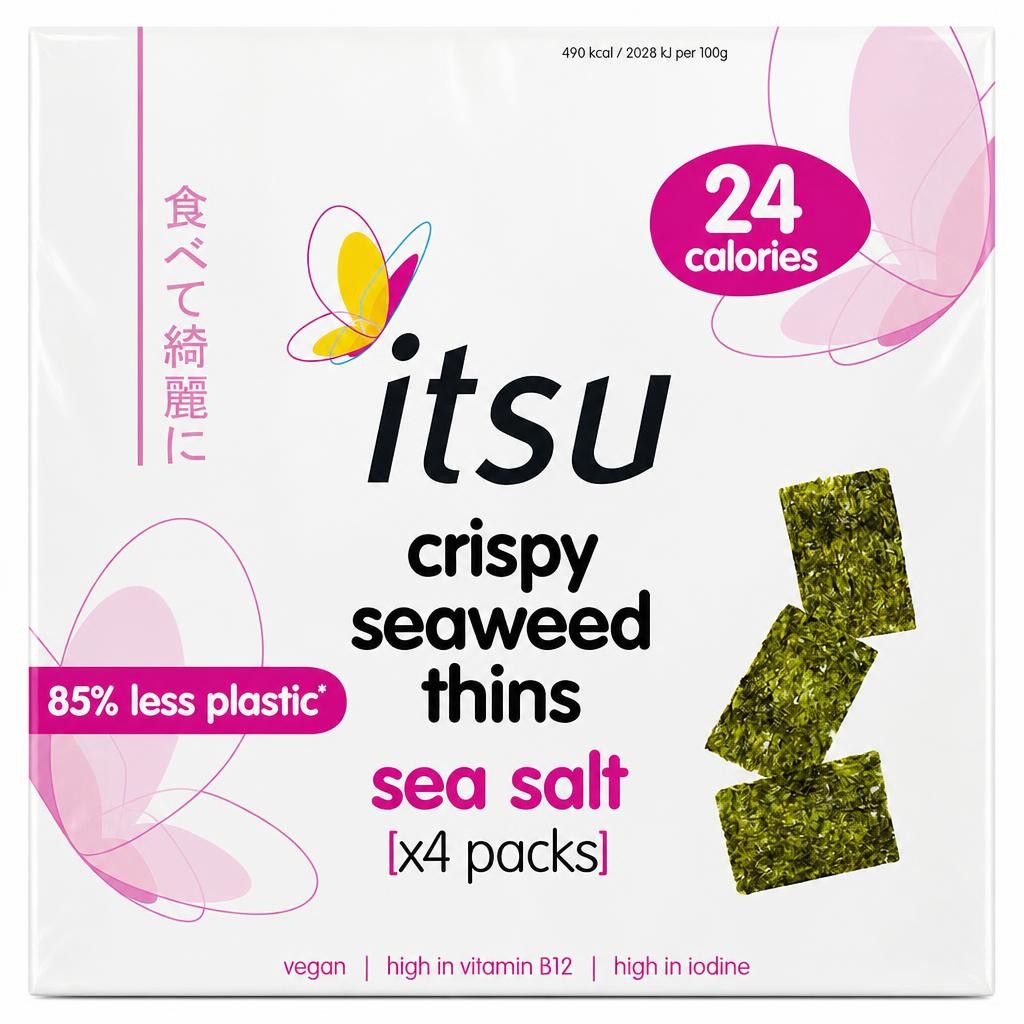 Itsu Crispy Seaweed Thins - Sea Salt 4 x 5g