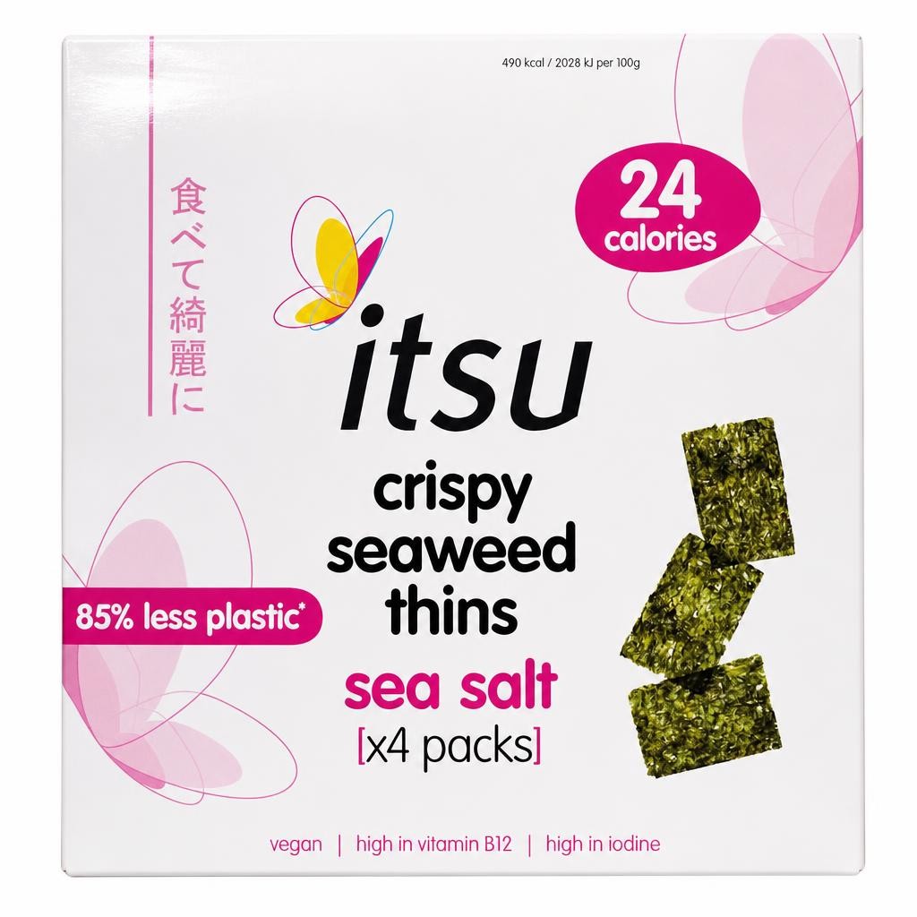 Itsu Crispy Seaweed Thins - Sea Salt 4 x 5g