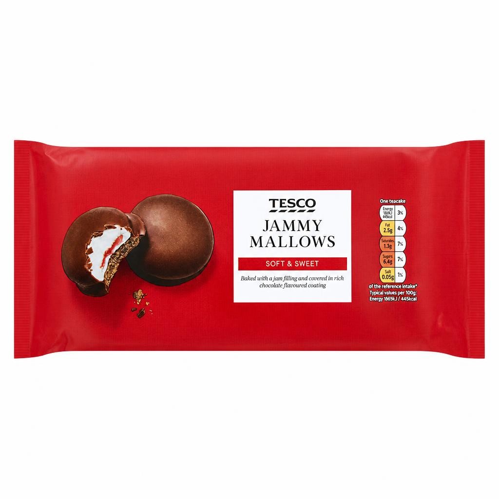 Tesco Jammie Mallows 120g