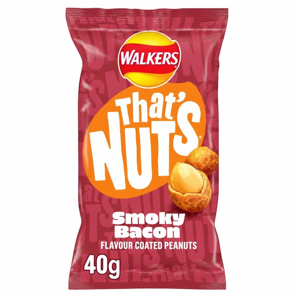 Walkers Thats Nuts Smoky Bacon 40g Clipstrip
