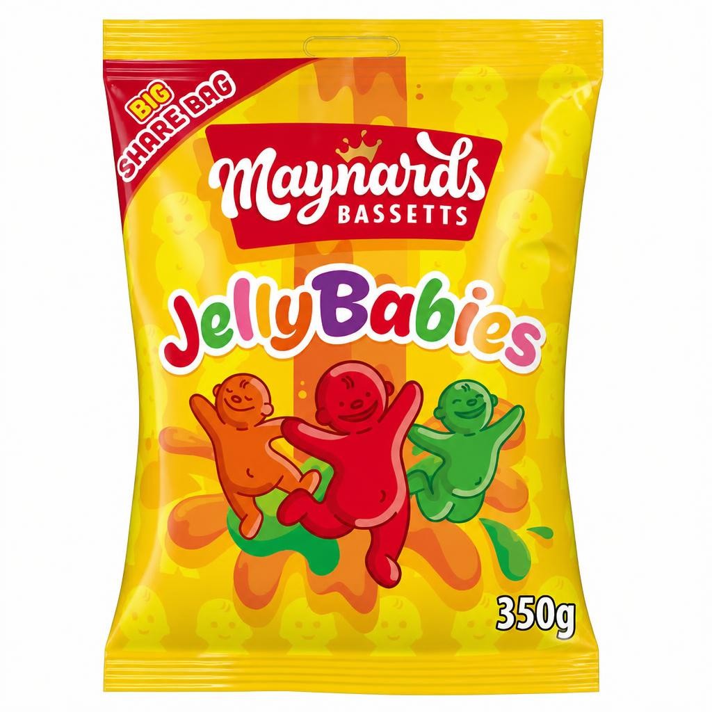 Maynards Bassetts Jelly Babies Sweets Sharing Bag 350G