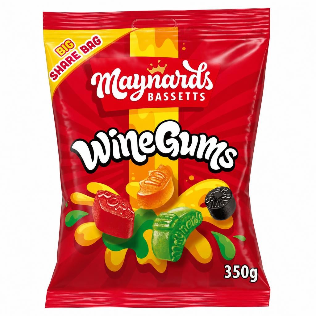 Maynards Bassetts Wine Gums Sweets Sharing Bag 350G