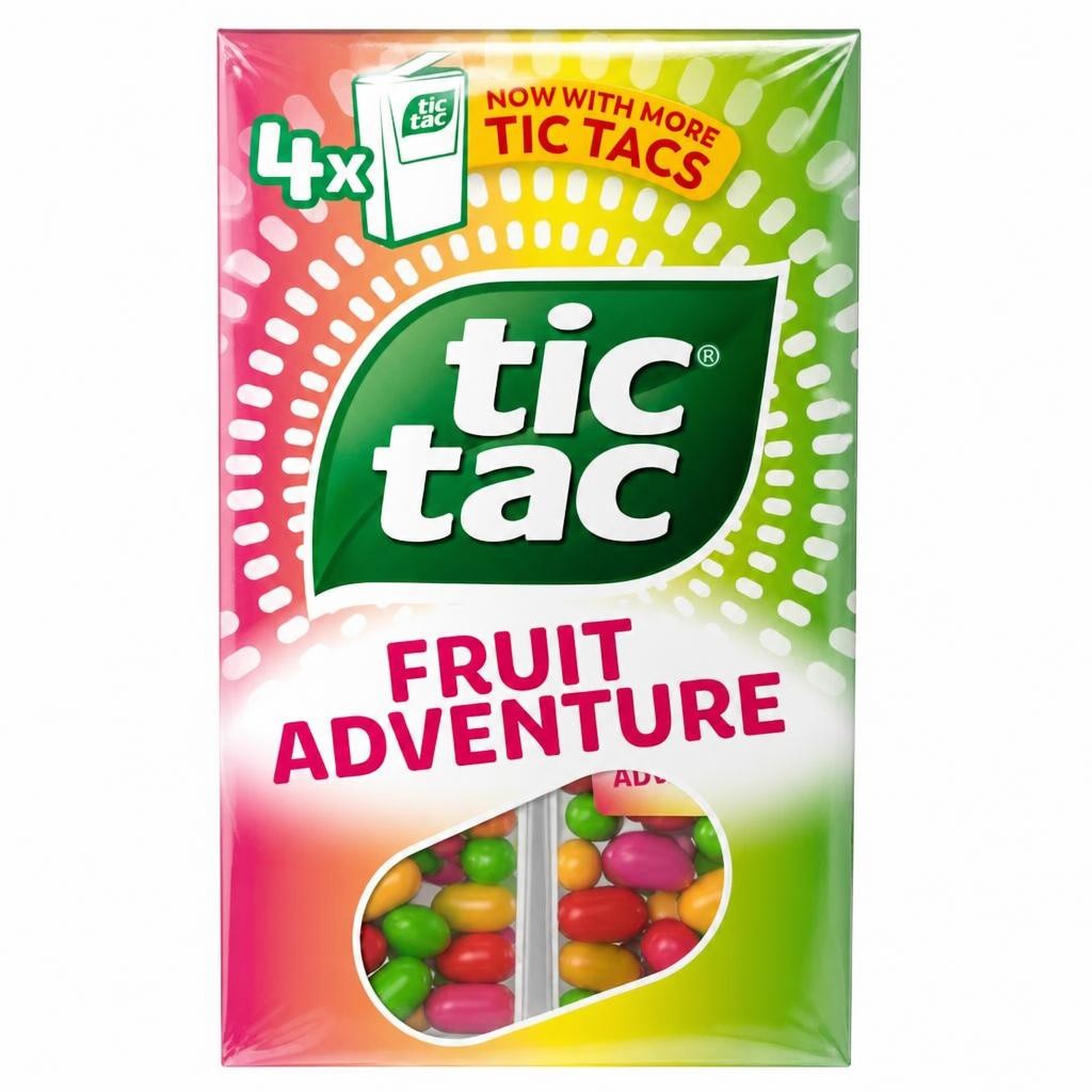Tic Tac Fruit Adventure 4 Pack 72G