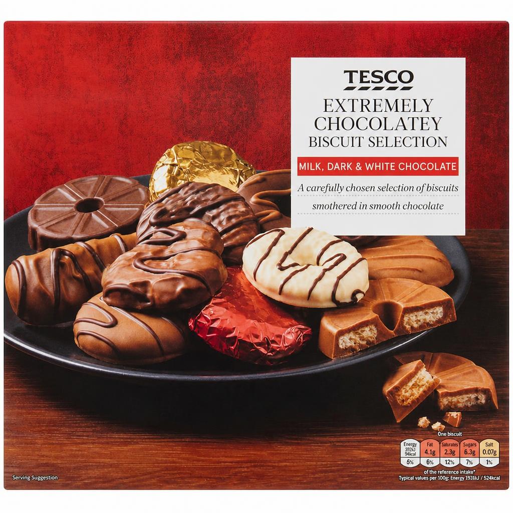 Tesco Extremely Chocolatey Biscuit Selection 400G