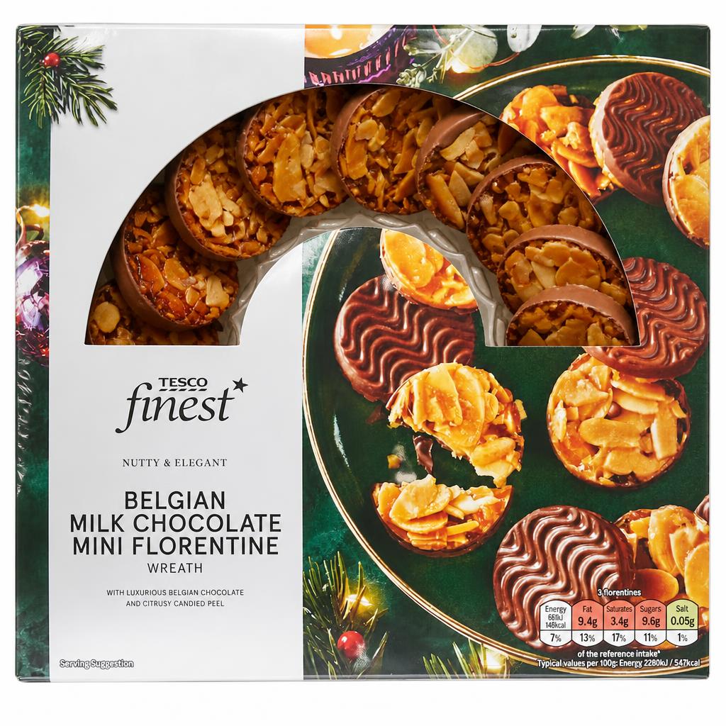 Tesco Finest Belgian Milk Chocolate Mini Florentine Wreath 135g