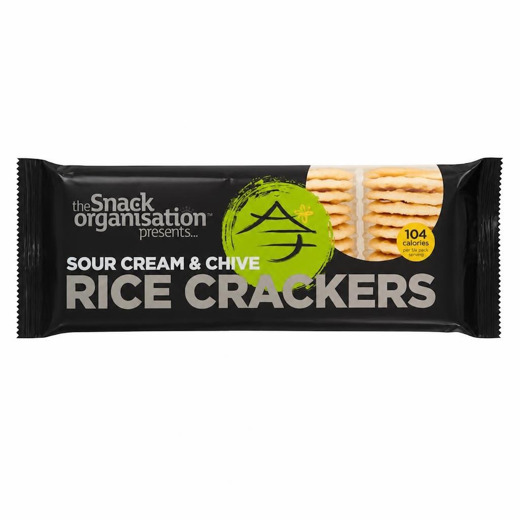 The Snack Organisation Rice Crackers - Sour Cream & Chive 100g