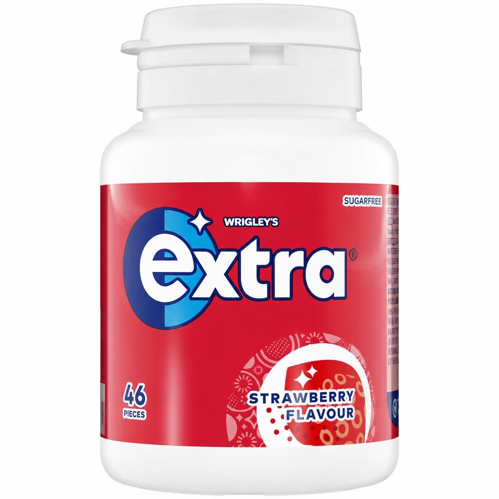 Wrigley's Extra Sugarfree Chewing Gum - Strawberry Flavour 46 Pieces 64g