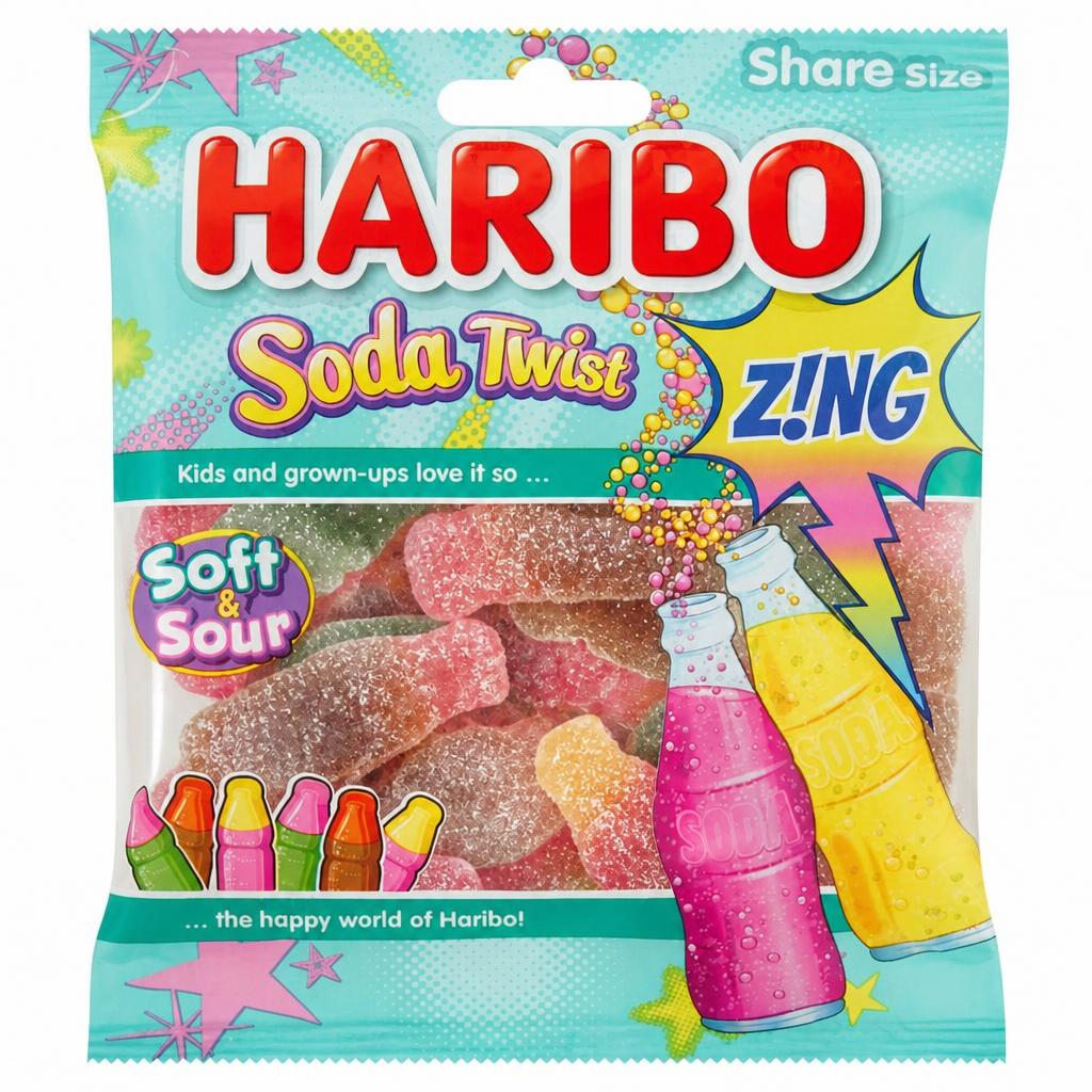 HARIBO Soda Twist Z!ng Sweets Share Bag 175g
