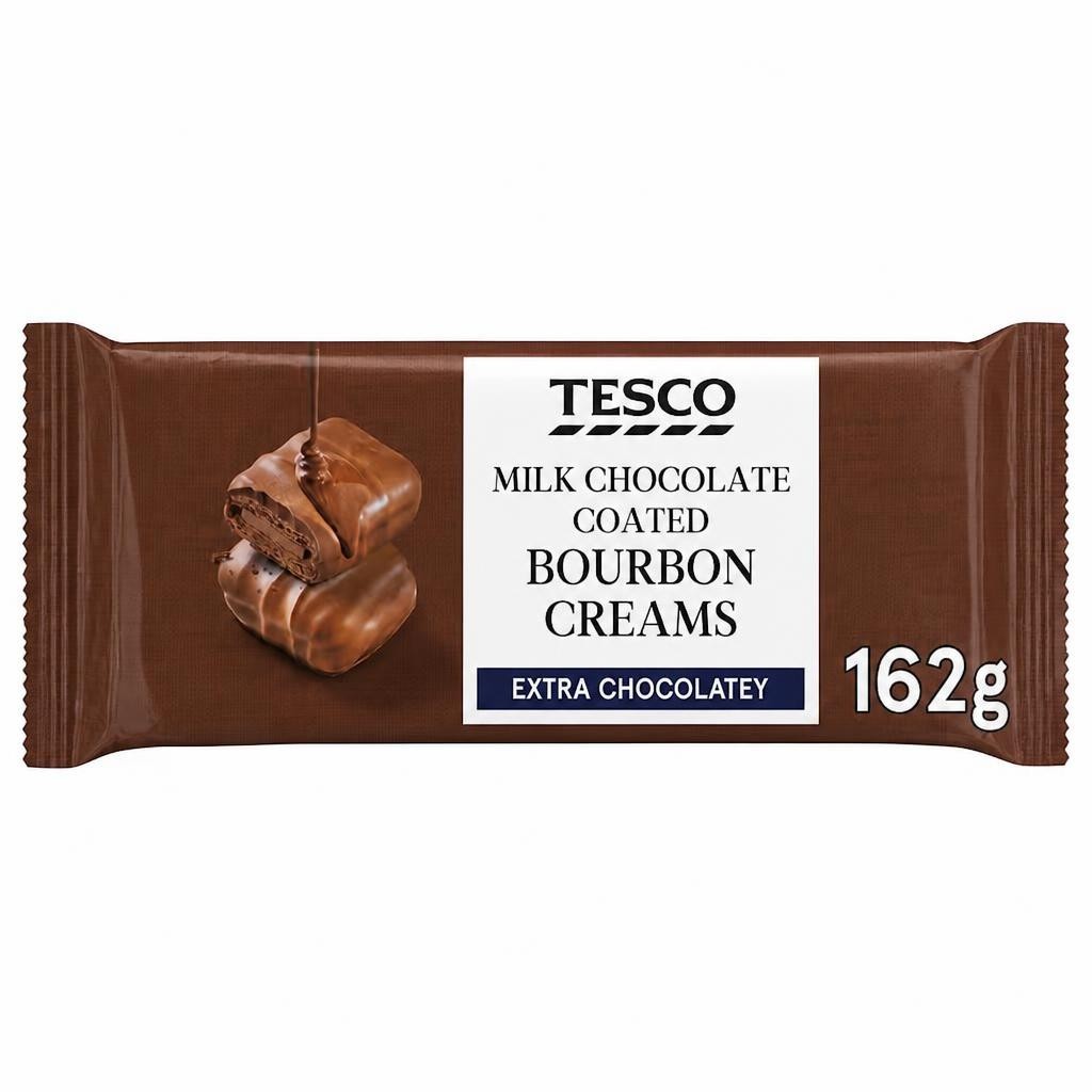 Tesco Milk Chocolate Covered Bourbons 162g