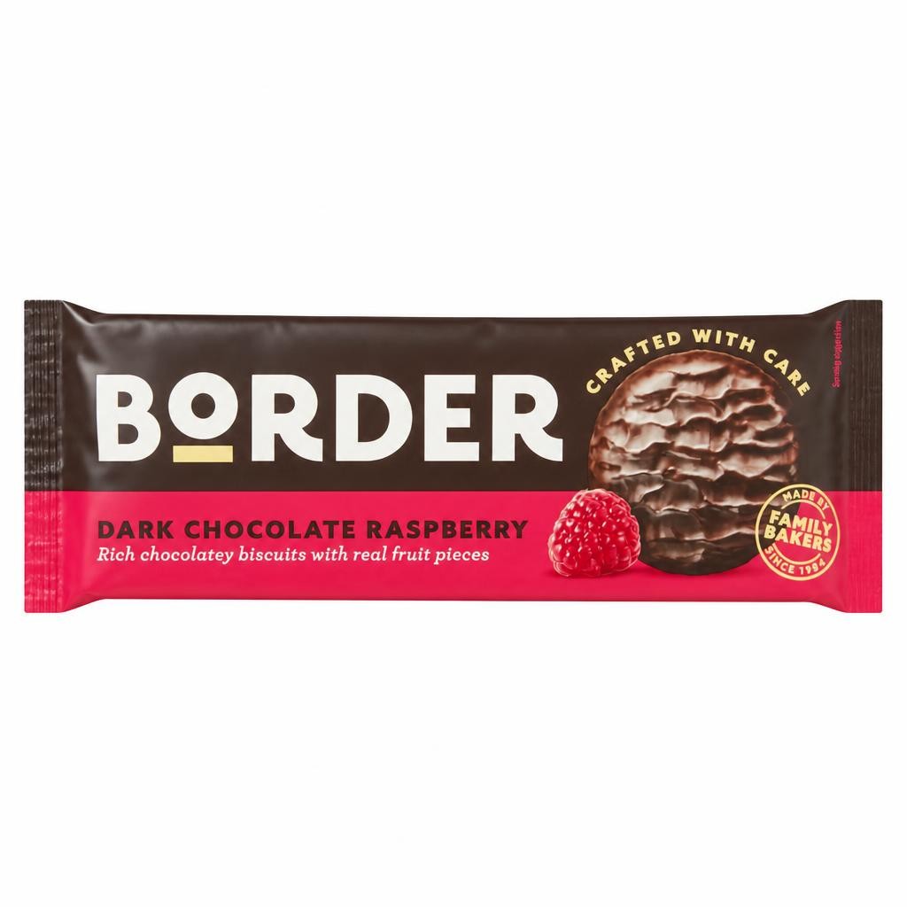 Border Dark Chocolate Raspberry Biscuits 150g