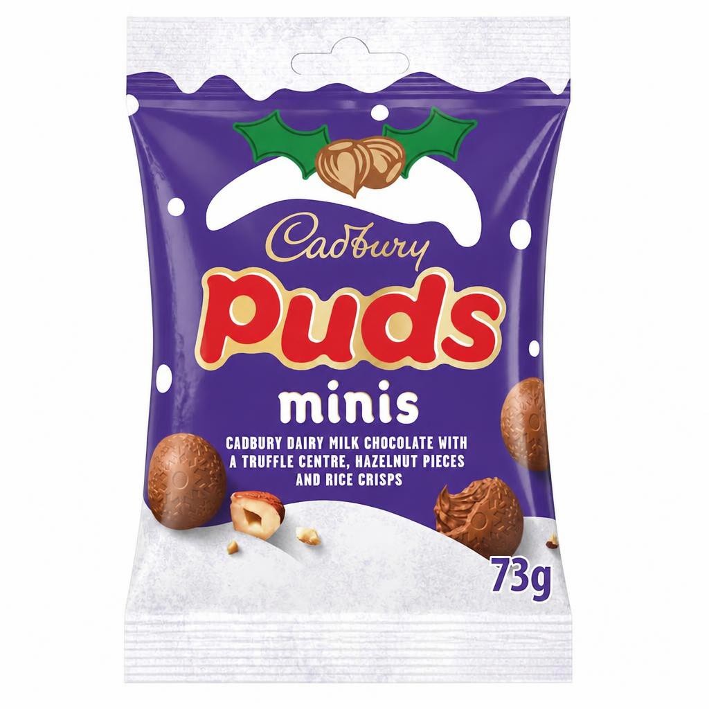 Cadbury Dairy Milk Chocolate Xmas Mini Puds Bag 73g