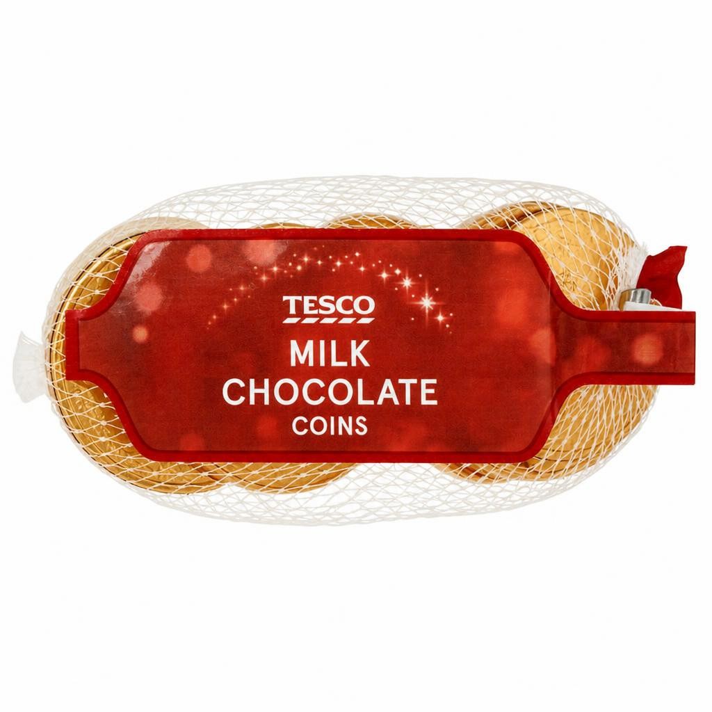 Tesco Milk Chocolate Coins 62G