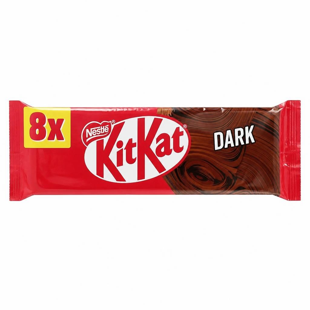 KitKat 2 Finger Dark Chocolate Biscuit Bar 8 Pack Multipack 165.6g