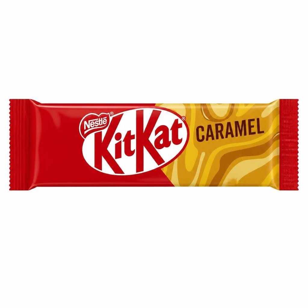 KitKat 2 Finger Caramel Milk Chocolate Biscuit Bars 8 Pack Multipack 165.6g