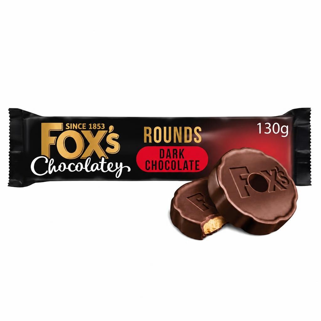 Fox's Fabulous Chocolatey Dark Chocolate Rounds 130g