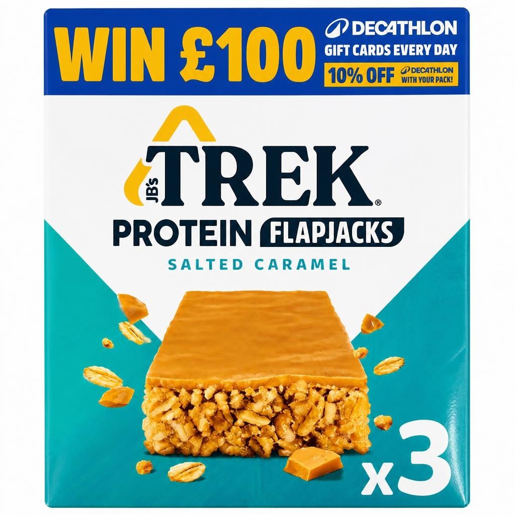 TREK Salted Caramel Protein Flapjacks 3x50g
