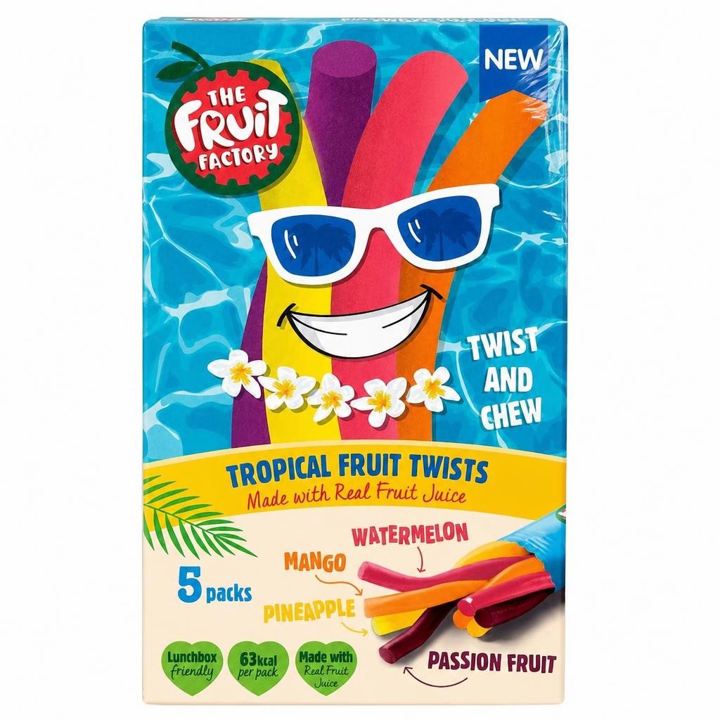The Fruit Factory Tropical Fruit Twists 5*18g
