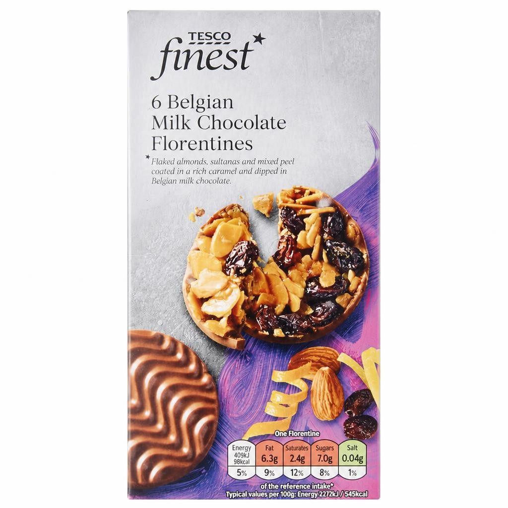 Tesco Finest Milk Chocolate Florentines 105g