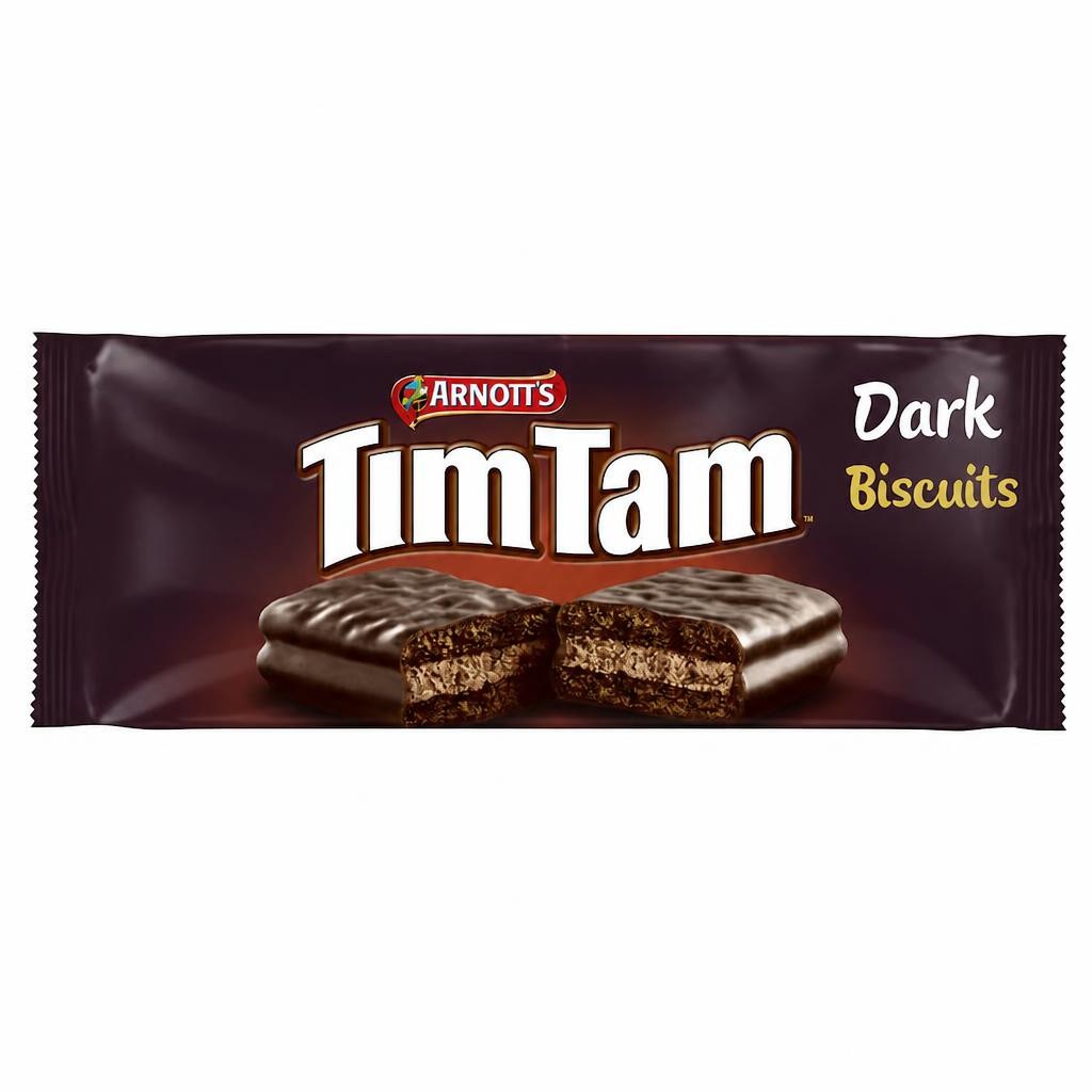 Tim Tam Dark Chocolatey Biscuit Bars 9 Pieces 163g