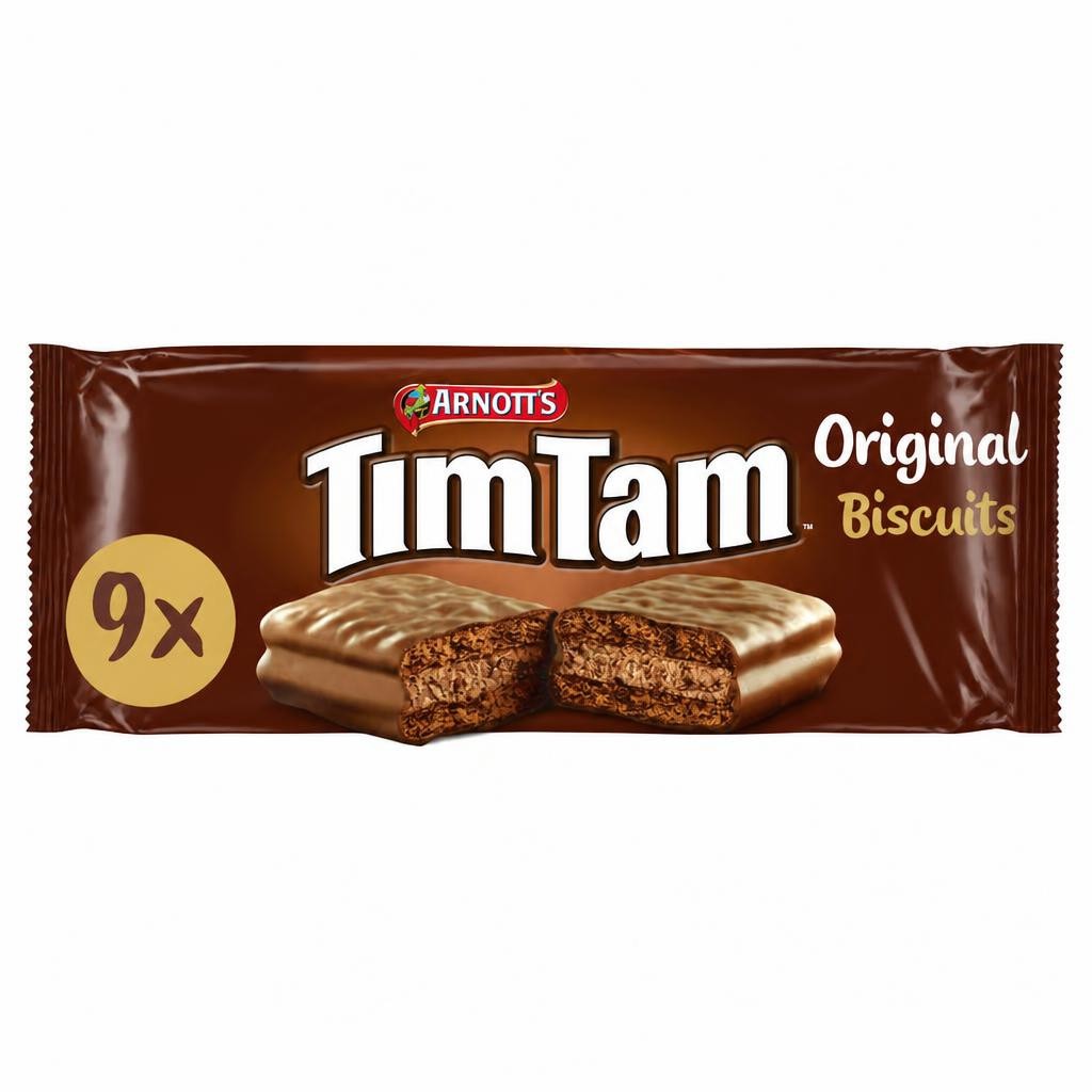 Tim Tam Original Chocolatey Biscuit Bars 9 Pieces 163g