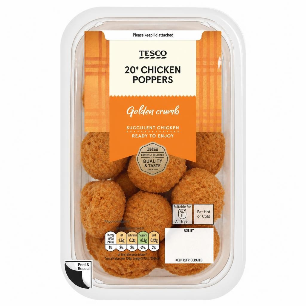 Tesco 20 Chicken Poppers 200g