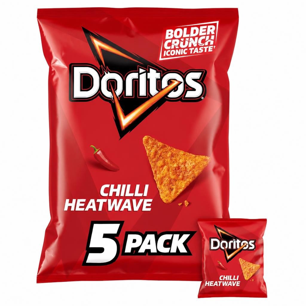 Doritos Chilli Heatwave Tortilla Chips Multipack Crisps 5x30g