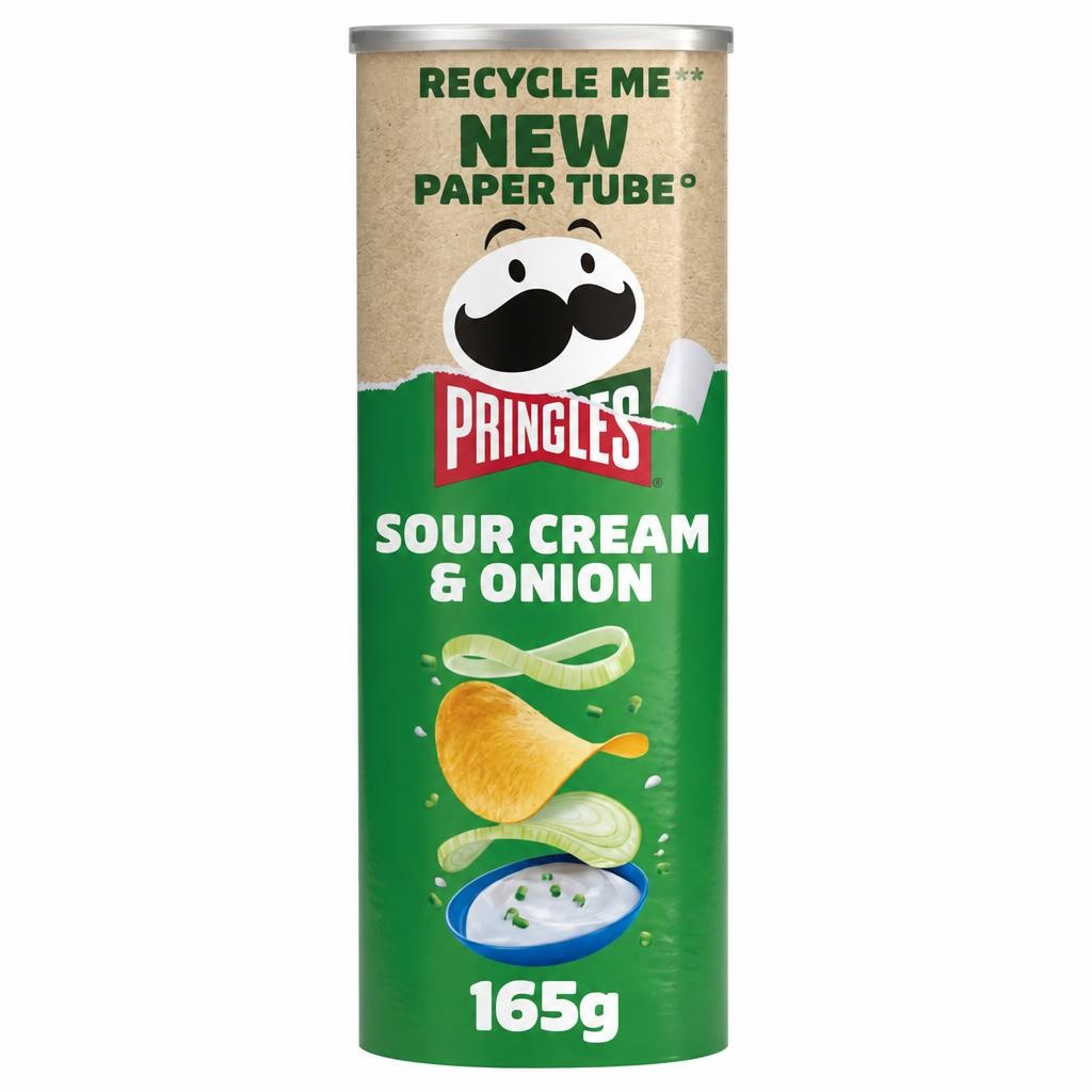 Pringles Sour Cream & Onion Sharing Crisps 165g