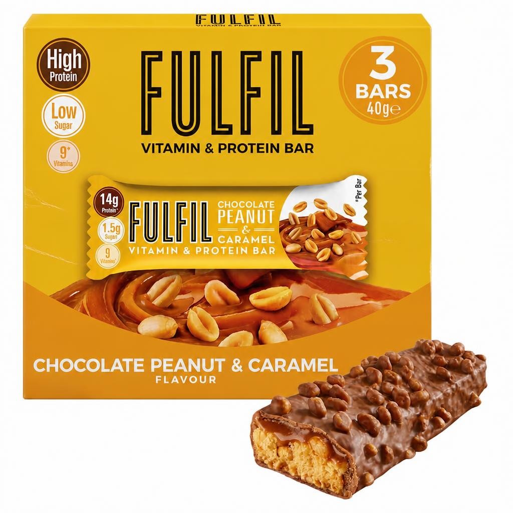 Fulfil Chocolate Peanut And Caramel Bar 3 X 40G