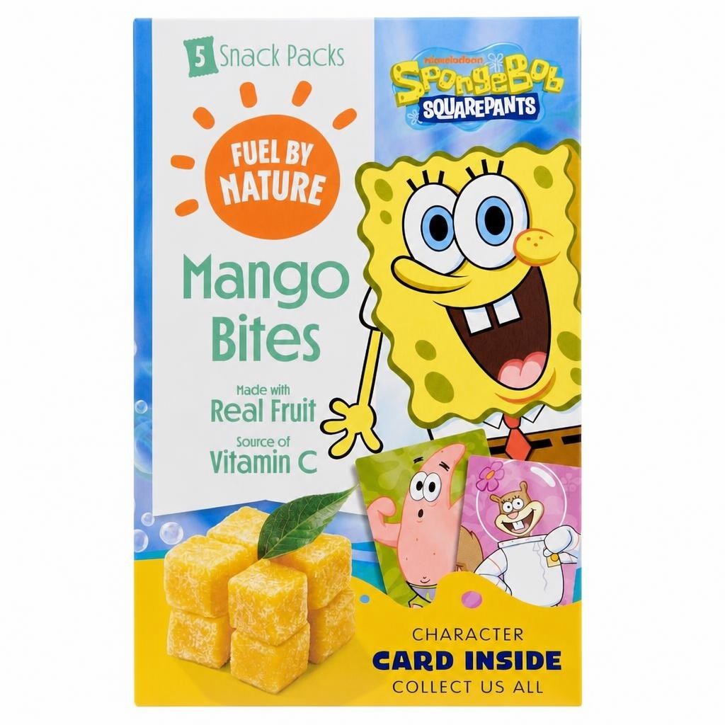SpongeBob Fuel By Nature Mango Bites Made with Real Fruit 5x20G