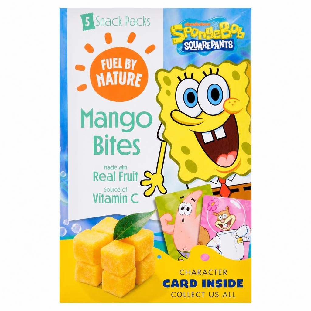 SpongeBob Fuel By Nature Mango Bites Made with Real Fruit 5x20G