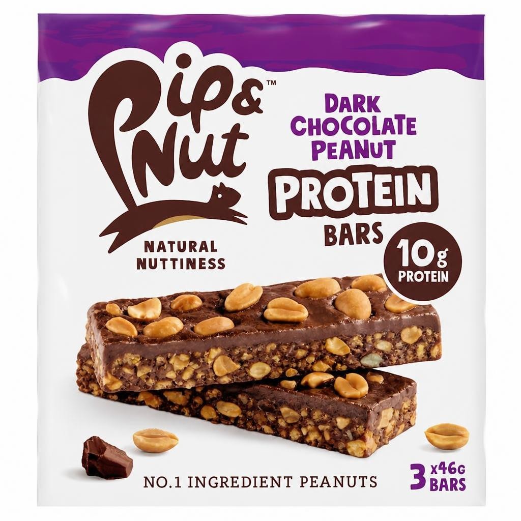 Pip & Nut Dark Chocolate Peanut Protein Bar 3 x 46g