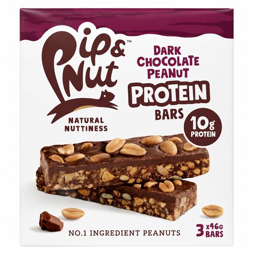 Pip & Nut Dark Chocolate Peanut Protein Bar 3 x 46g